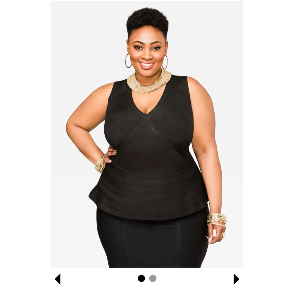 Two piece Ashley Stewart black dress